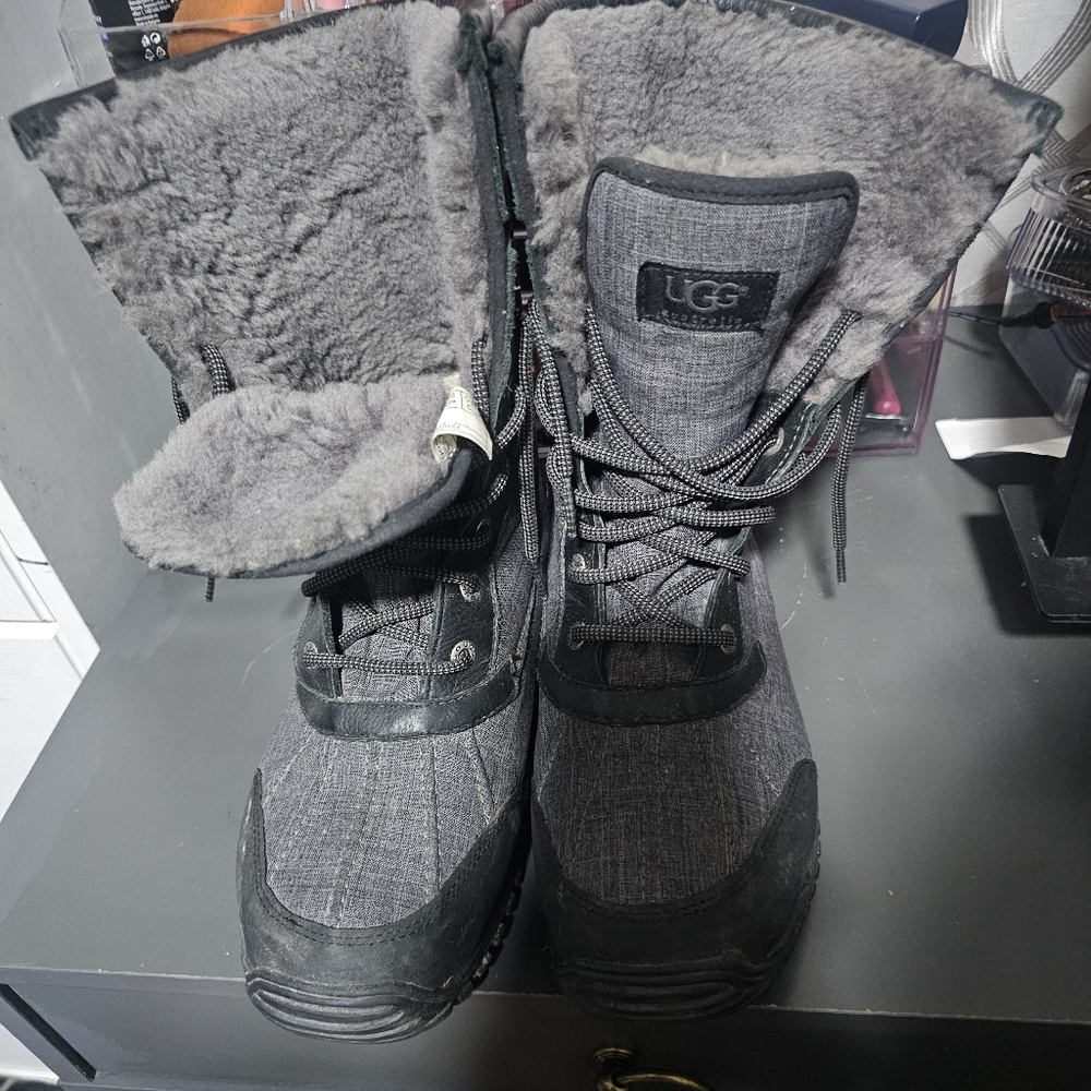 UGG Gray Winter Boots with Fur Lining